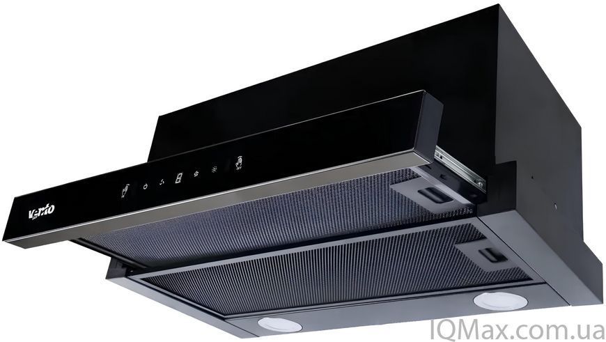 Телескопическая вытяжка Ventolux GARDA 60 BK/BG (1100) TC MS LED 86160 фото