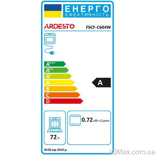Газова плита з електричною духовкою Ardesto FSCF-C604W 83806 фото