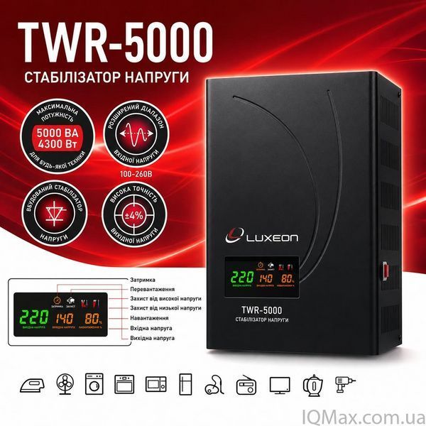 Симисторный стабилизатор напряжения Luxeon TWR-5000 85038 фото