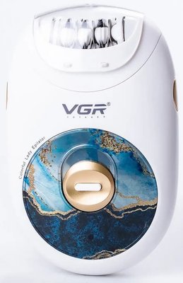 Епілятор жіночий VGR V-706 акумуляторний, лазурит 84637 фото