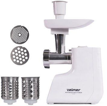 Электрическая мясорубка с насадками для шинковки Zelmer ZMM3512B 84397 фото