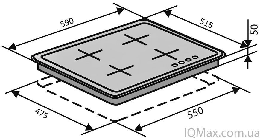 Варочная поверхность газовая Ventolux HG640-TA3G CS (BK) 83256 фото