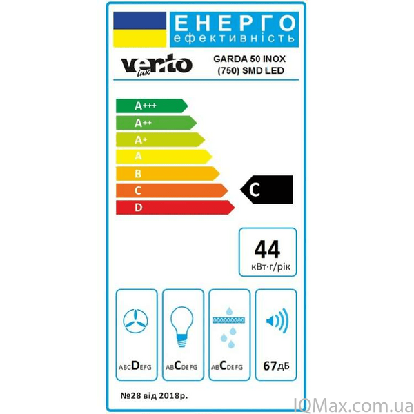 Кухонная вытяжка встроенная телескопическая Ventolux GARDA 50 INOX (750) SMD LED 83809 фото