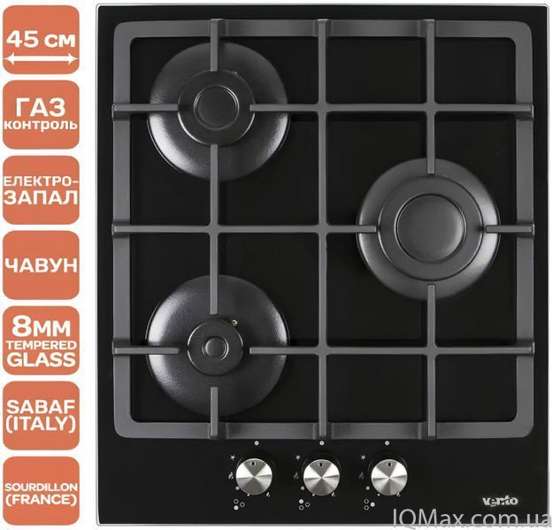 Варильна поверхня газова Ventolux HSF430-S3G CS (BK) 85138 фото