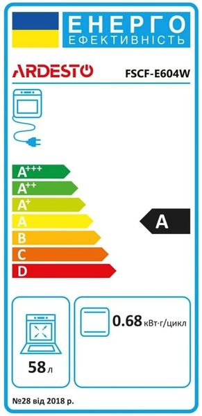 Плита електрична Ardesto FSCF-E604W 84826 фото