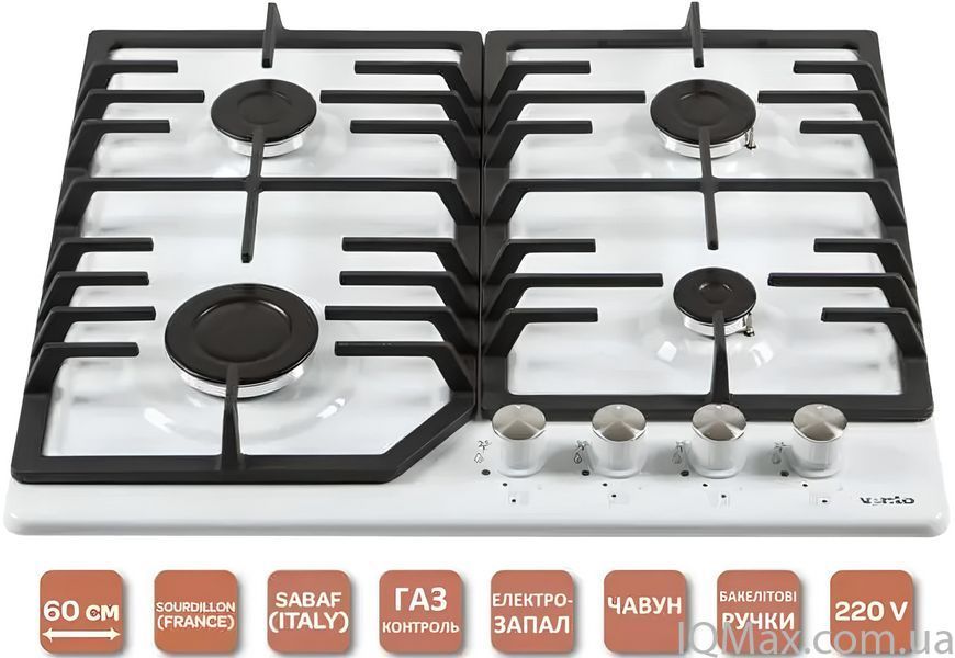 Варочная поверхность газовая Ventolux HSF640-Y3 CS (WH) 82535 фото