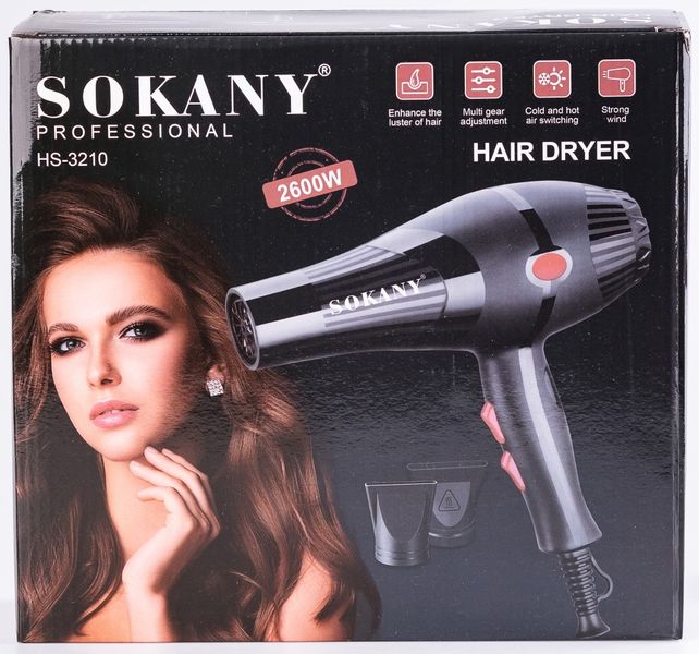 Фен для волосся Sokany SK-3210 з концентратором 84669 фото