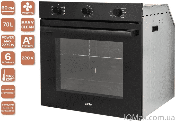 Духова шафа електрична Ventolux VERONA 6 MT (BK) 82890 фото