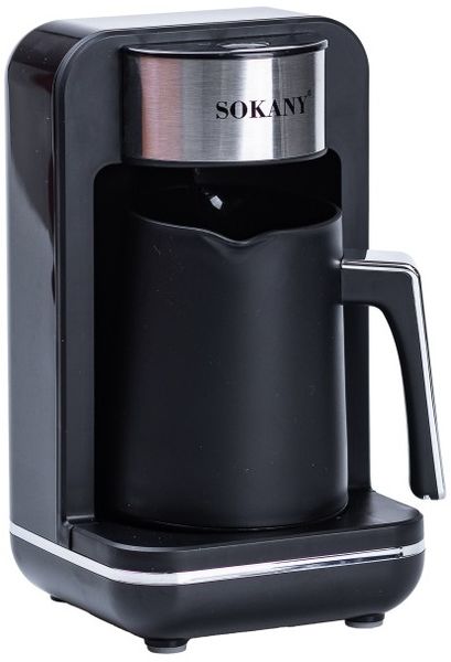 Електрична турка для кави Sokany SK-0137 250 мл, чорний з хромом 84711 фото
