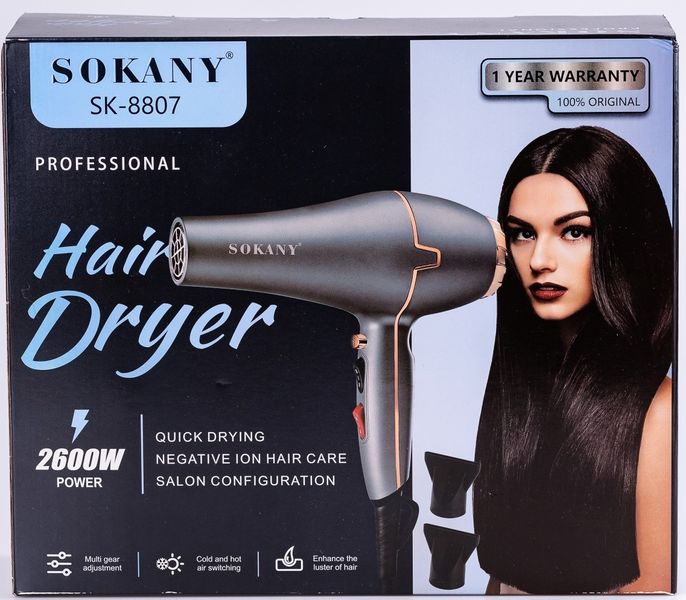Фен для волос Sokany SK-8807 профессиональный 84668 фото