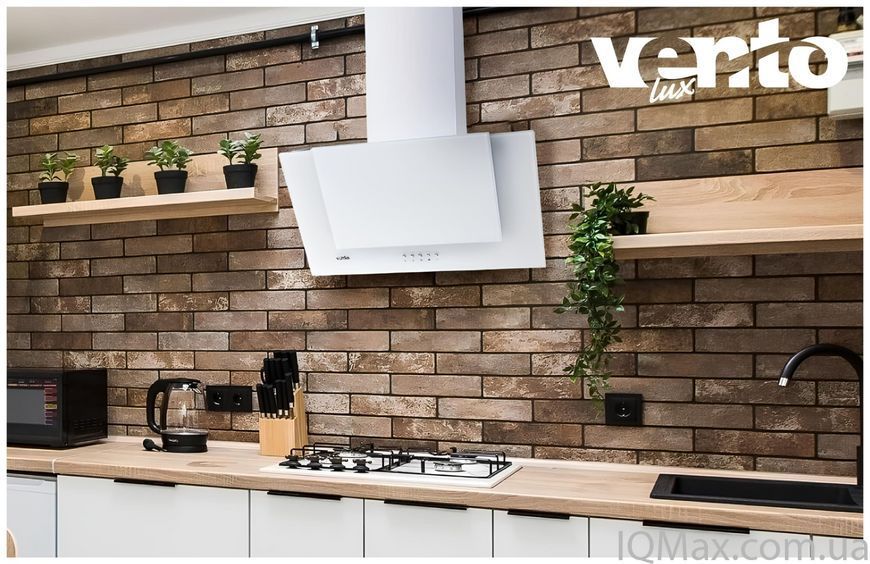 Кухонна витяжка нахильна пристінна Ventolux DIAMOND 60 WH (700) PB 77084 фото