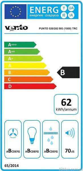 Кухонна витяжка вбудована Ventolux PUNTO 520/279 BG (1000) TRC 85535 фото