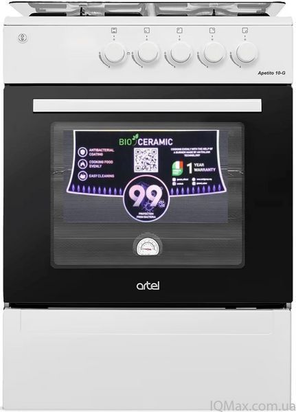 Газовая плита с газовой духовкой Artel APETITO 10-G White 84463 фото