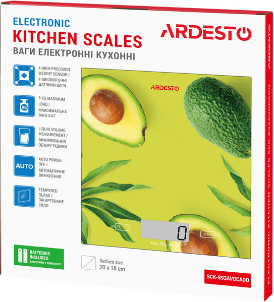 Ваги кухонні Ardesto SCK-893 Avocado 82774 фото