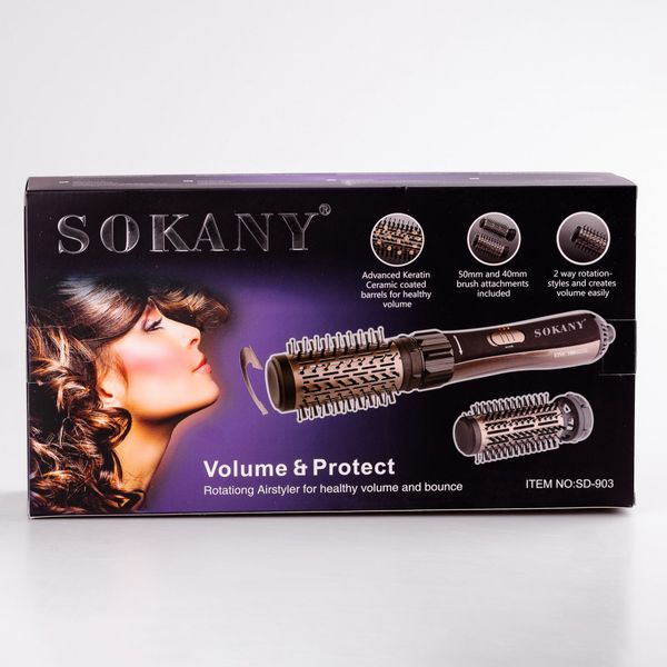 Фен-стайлер для волос Sokany SD-903 с двумя насадками 84671 фото