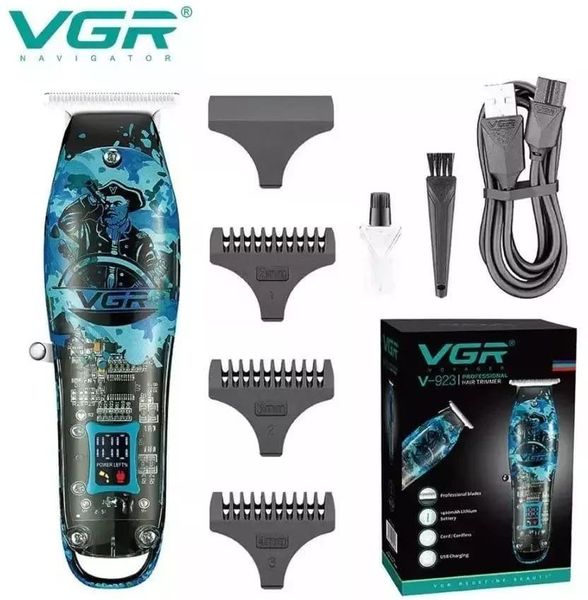 Тример для волосся та бороди професійний VGR V-923 акумуляторний з насадками 84566 фото