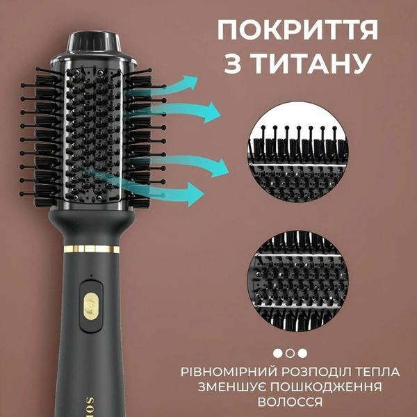 Фен-щітка для волосся Sokany SK-1922 з холодним обдувом 84670 фото