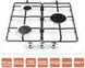 Варочная поверхность газовая Ventolux HG430-B3 S (WH) 84832 фото 2