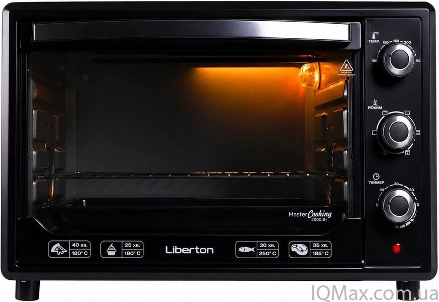 Електрична піч з конвекцією Liberton LEO-480 BLACK 82901 фото