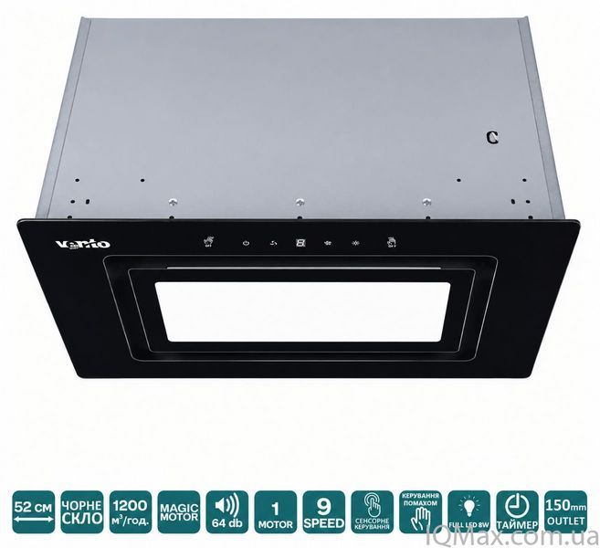 Вытяжка для кухни встраиваемая Ventolux PUNTO 52 BG (1200) TC MS MM FLED 86303 фото