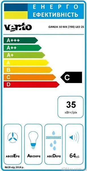Кухонная вытяжка встроенная телескопическая Ventolux GARDA 50 M/X (700) LED 2S 85731 фото