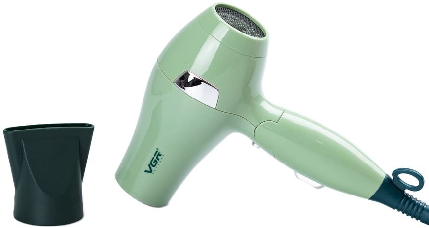 Фен для волос дорожный VGR V-432 с концентратором зеленый 84579 фото