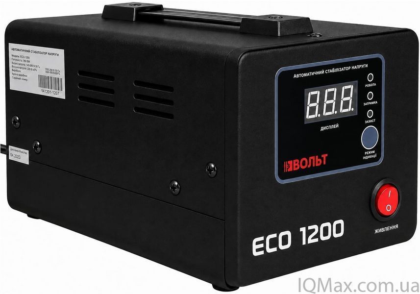 Релейний стабілізатор напруги ВОЛЬТ ECO-1200 86387 фото