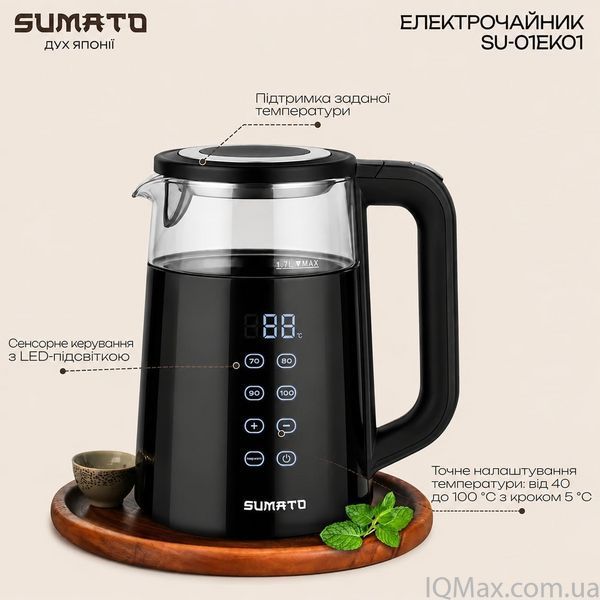 Электрочайник с двойными стенками Sumato SU-01EK01 86252 фото