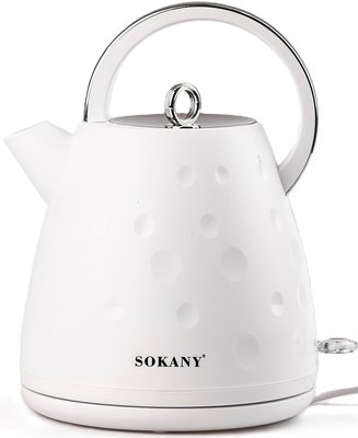 Електрочайник Sokany SK-1033 безшумний 1.7л білий 84541 фото