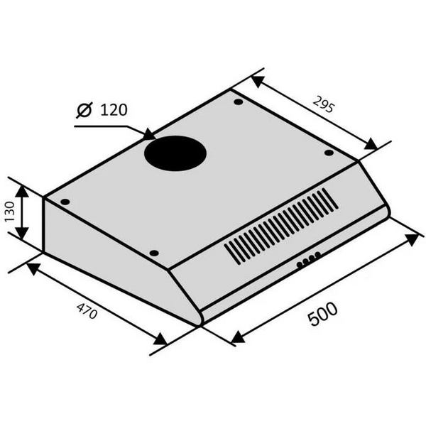 Вытяжка Ventolux PARMA 50 WH (600) 81485 фото