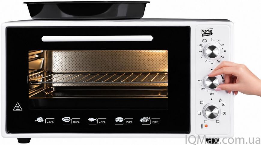 Електрична піч з конвекцією та грилем Ventolux NIKA 45 (WH) 2G 85201 фото