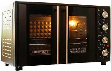 Електрична піч з конвекцією та роженом Liberton LEO-500 BLACK 84325 фото