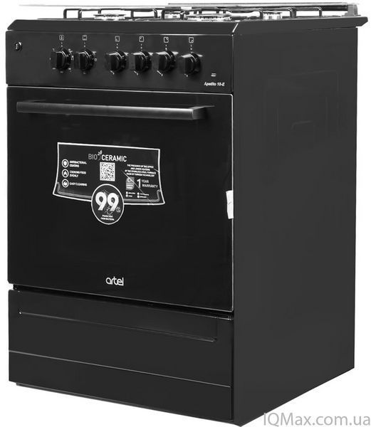 Газова плита з електричною духовкою Artel APETITO 10-E Black 84141 фото