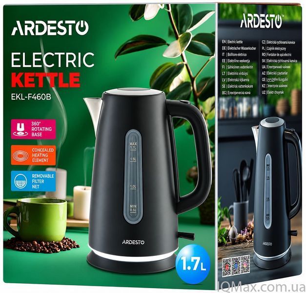 Електрочайник з матовим покриттям Ardesto EKL-F460B 86619 фото