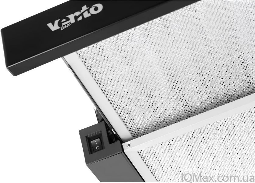Кухонна витяжка вбудована телескопічна Ventolux GARDA 60 BK (1100) LED 84180 фото