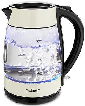 Електрочайник скляний Zelmer ZCK8011I 81916 фото
