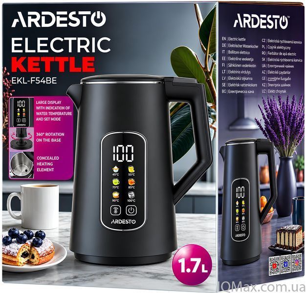 Електрочайник з сенсорним керуванням Ardesto EKL-F54BE 86620 фото