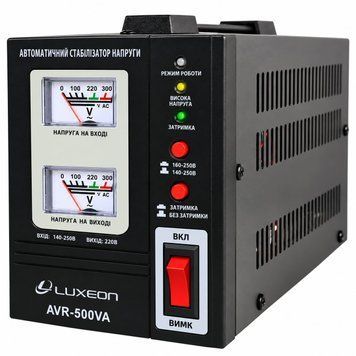 Релейный стабилизатор напряжения Luxeon AVR-500VA BLACK 61463 фото
