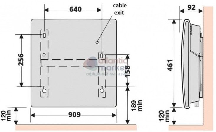 Електричний конвектор Atlantic F119 CMG TLC/M2 2500W 84745 фото