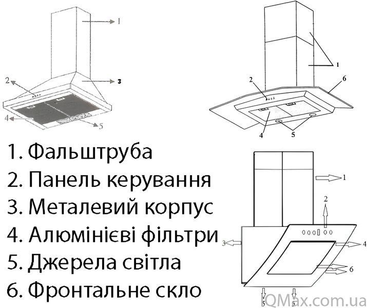 Кухонная вытяжка настенная купольная Ventolux LIDO 50 BR (700) 81550 фото