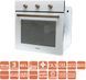 Духовой шкаф газовый Ventolux MILANO ESG (WH) 85009 фото 3