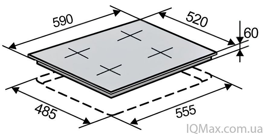 Варочная поверхность индукционная Ventolux HI 64 TC FBS SQFZ SL (GRS) 85366 фото