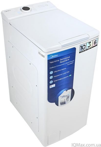 Вертикальна пральна машина інверторна Midea MF100T60B/W-UA 85488 фото