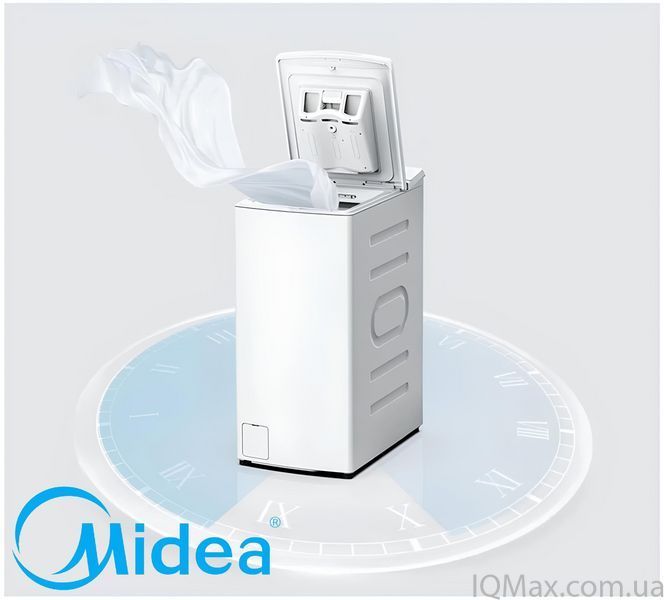 Вертикальна пральна машина інверторна Midea MF100T60B/W-UA 85488 фото