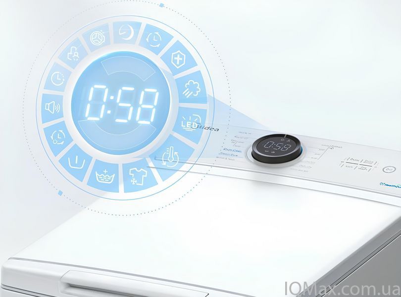 Вертикальна пральна машина інверторна Midea MF100T60B/W-UA 85488 фото