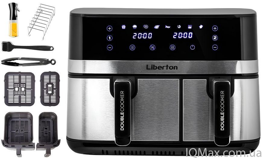 Двухкамерная мультипечь аэрофритюрница Liberton LAF-3205 84992 фото